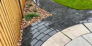 Брусчатка из известняка RKS Slate Belgian Black 200x100x40 мм 3