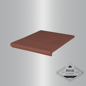 Клинкерная ступень венецианская рифленая, 03 Natural brown, 330x245x14