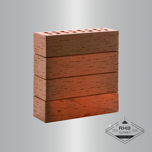 Клинкерный кирпич ЛСР "Ноттингем" красный флеш, Береста 0.7НФ