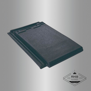 Керамическая черепица Rongguan Flat W74 Чернильно-чёрный