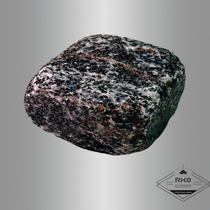 Гранитная брусчатка Гранатовый амфиболит, Галтованная, 100x100 мм