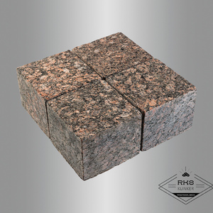 Гранитная брусчатка Дымовская, Пиленая, 100x100 мм