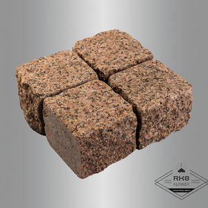 Гранитная брусчатка Жельтау-5, Француженка, 100x100 мм