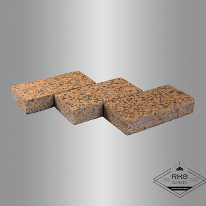 Гранитная брусчатка Жельтау-2, Пиленая, 100x200х30 мм