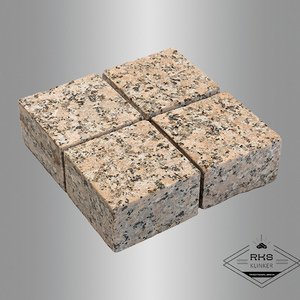 Гранитная брусчатка Жельтау-2, Пиленая, 100x100х50 мм