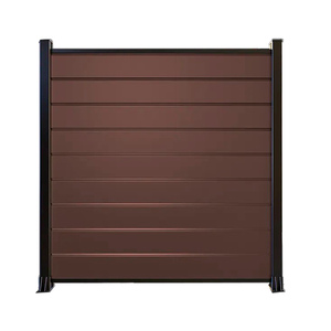 Забор из ДПК KOMODO, с черным алюминием, светло- коричневый