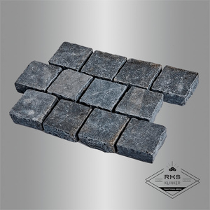Брусчатка из известняка RKS Slate Belgian Black 100x100x30 мм