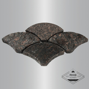 Гранитная брусчатка Веер, Дымовская, Пиленая, 170х104х20 мм