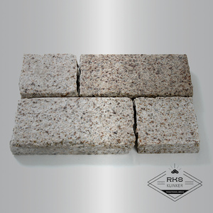 Гранитная брусчатка Sunset Gold, Галтованная, 100х200х30 мм