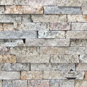 Фасадный камень Горбушка (лапша) — Гранит Жёлтый микс