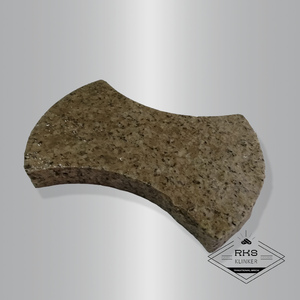 Гранитная брусчатка Катушка, Sunset Gold, Пиленая, 167х108х20 мм