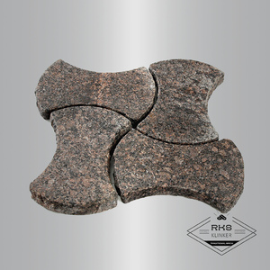 Гранитная брусчатка Катушка Дымовская, Пиленая, 167х108х20 мм