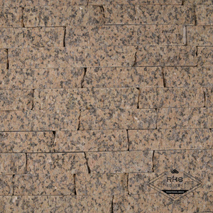 Фасадный камень Полоса - Гранит Жельтау жёлтый