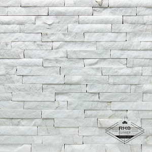 Фасадный камень Полоса - Мрамор Calacatta Carrara