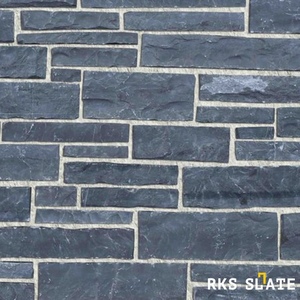 Фасадный облицовочный камень Black Slate Strips