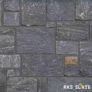 Фасадный облицовочный камень Black Slate Castle