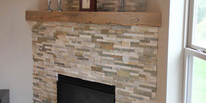 Камень для облицовки камина 3D панели Сланец Beige Slate от бренда RKS SLATE легкий монтаж (3)