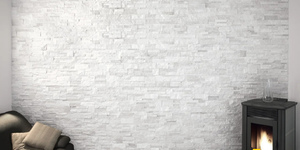 Белый камень для стен в интерьере купить 3D панели RKS SLATE Кварцит White Quartz Modern (1)