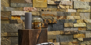 Плитка из натурального камня для ванной комнаты 3D панели RKS SLATE Сланец Dark Multicolor Modern заказать (2)