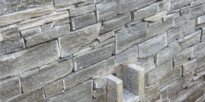 Забор и подпорные стены из камня 3D панель RKS SLATE Кварцит Grey Quartz Country большая галерея фото (7)