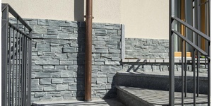 Цоколь из камня натурального фото 3D панель RKS SLATE Кварцит Grey Quartz Country заказать с доставкой (3)