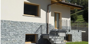 Цоколь из камня натурального фото 3D панель RKS SLATE Кварцит Grey Quartz Country заказать с доставкой (4)