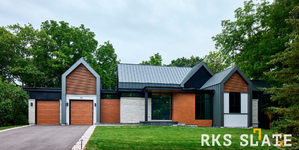 Фасаз из природного камня фото 3D панели RKS SLATE Кварцит White Quartz Classic (1)