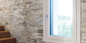Каменная стена у лестницы заказать 3D панели RKS SLATE Кварцит Beige Slate (4)