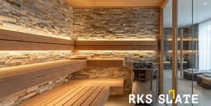 Для интерьера бани используй 3D панели RKS SLATE Сланец Beige Slate Modern
