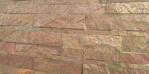 Фасад из природного камня 3D панели RKS SLATE Кварцит Cooper Natural фото