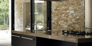 Каменный фартук на кухне фото 3D панели RKS SLATE Кварцит Multi Quartz Country заказать (1)