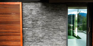 Каменный дом из черной мозаики фото 3D панели RKS SLATE Сланец Matt Black Slate Modern (3)