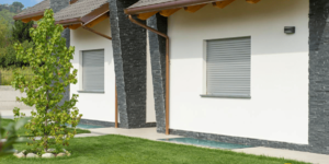 Каменный дом из черной мозаики фото 3D панели RKS SLATE Сланец Matt Black Slate Modern (5)