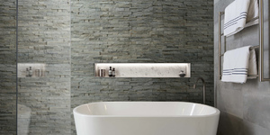 Плитка из камня в ванную комнату 3D панели RKS SLATE Кварцит Deoli Green Natural купить