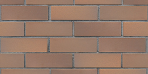Клинкерный кирпич ЛСР Прага светло-коричневый флэш, гладкий, 0,7НФ на сером шве