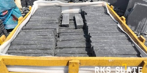 Брусчатка RKS Slate Belgian Black Ригель 320х80 мм (фото с карьера) (8)