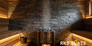 Природный камень RKS SLATE Кварцит Monsoon Black Rockface