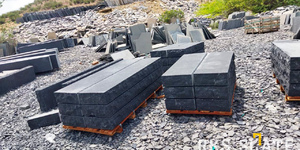 Бордюр поребрик ступень палисад Belgian Belgian Black из камня известняка от RKS SLATE (7)