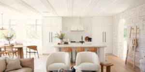 Стены на кухне из белого камня натурального 3D панели RKS SLATE Песчаник White Sandstone Country заказать с доставкой (2)