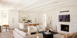 Стены на кухне из белого камня натурального 3D панели RKS SLATE Песчаник White Sandstone Country заказать с доставкой (3)