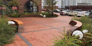 Клинкер тротуарный ЛСР Эдинбург, тёмно-красный 12