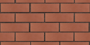 Кирпич облицовочный ЛСР, тёмно-красный, гладкий, 1НФ на коричневом шве