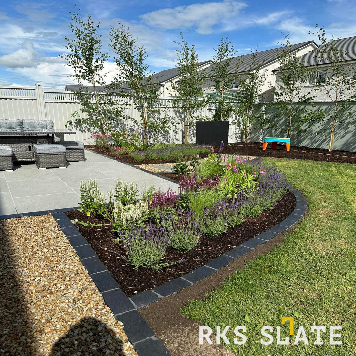 Брусчатка из известняка RKS Slate Belgian Black 200x100x40 мм 15