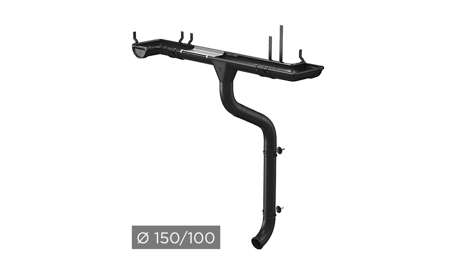 Водосточная система AQUASYSTEM PU MATT 150/100 мм RAL 9005 в Белгороде
