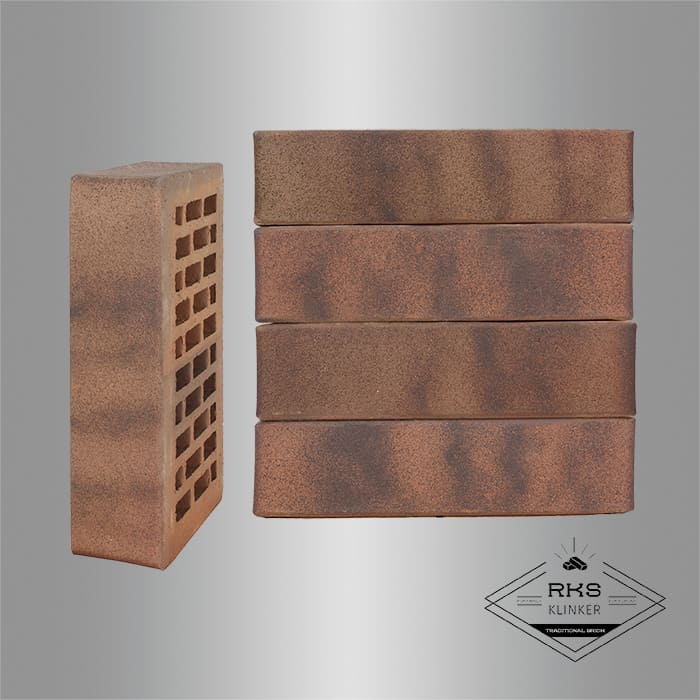 Кирпич облицовочный ЛСР, Ореховый флэш, Гладкий, 1НФ в Белгороде