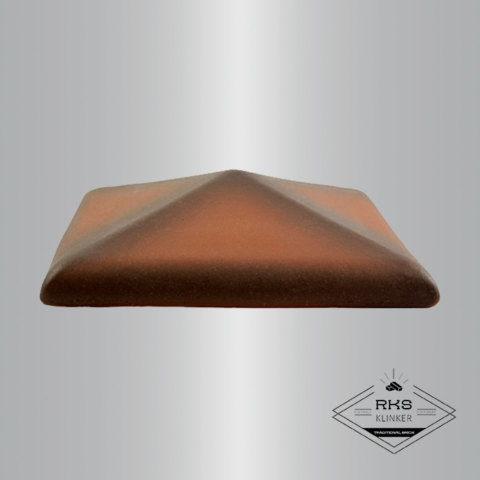 Клинкерный колпак на столб ZG Clinker, С42 425х425 мм, каштановый в Белгороде