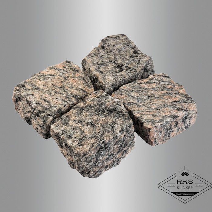 Гранитная брусчатка Ладожская, Колотая, 100x100x50 мм в Белгороде