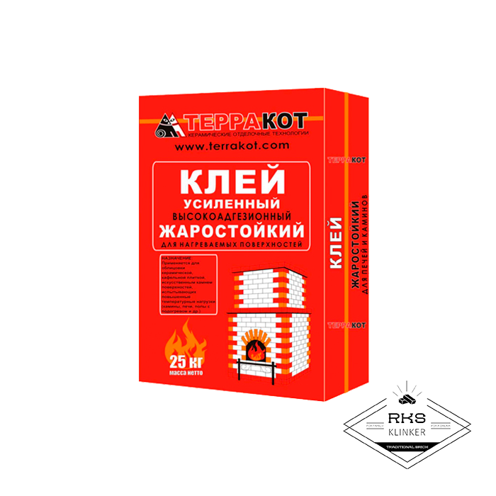 Клей жаростойкий усиленный Терракот, 25кг в Белгороде