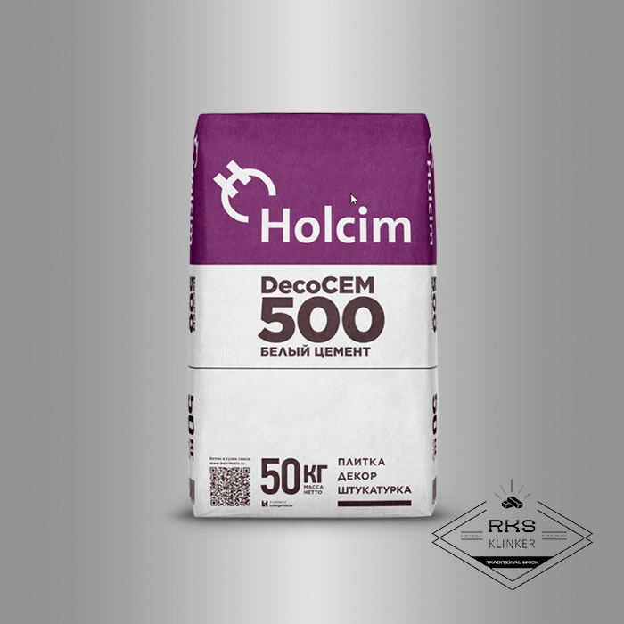 Цемент белый Holcim DecoCEM 500, 50 кг в Белгороде