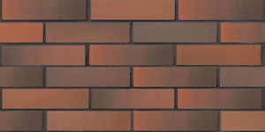 Кирпич облицовочный ЛСР, Красный Флэшинг, Гладкий, 1НФ на графитовом шве